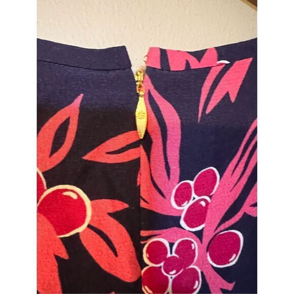 Draper James Women's 8 Flared Elbow Sleeve Shift Dress Navy Pink Preppy Coastal - Picture 8 of 12